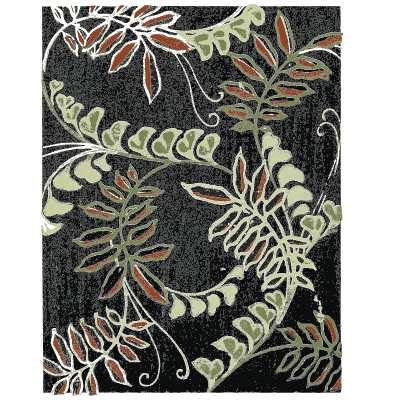 Foliage pattern plate on black - Shin Bijutsukai, Issue 9 - 1902