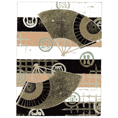 Fan and lattice pattern plate - Shin Bijutsukai, Issue 10 - 1902