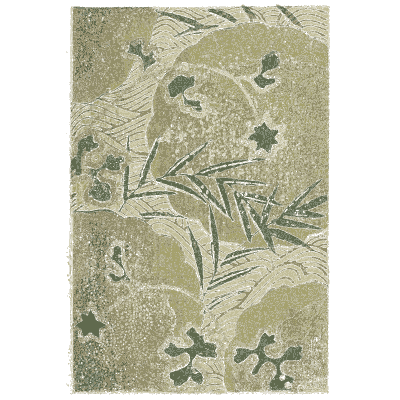 Mottled foliage pattern plate - Shin Bijutsukai, Issue 10 - 1902