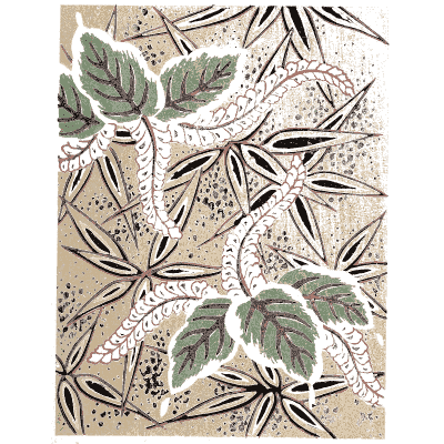 Bamboo leaf pattern plate - Shin Bijutsukai, Issue 11 - 1902