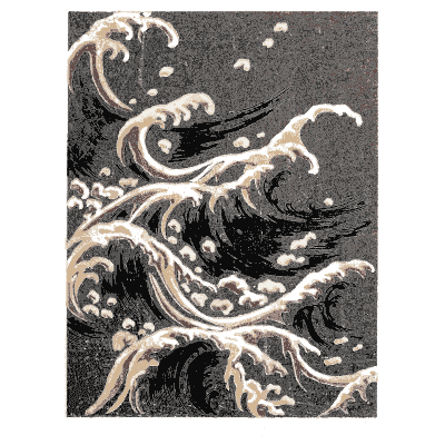 Wave and cloud pattern plate - Shin Bijutsukai, Issue 11 - 1902