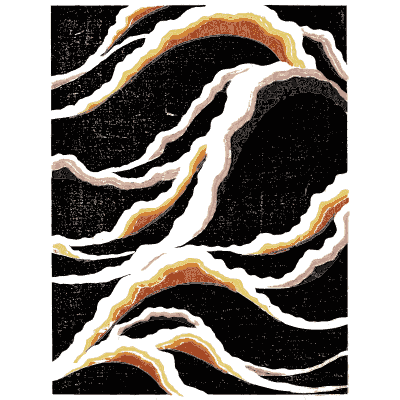 Curling wave pattern plate - Shin Bijutsukai, Issue 11 - 1902