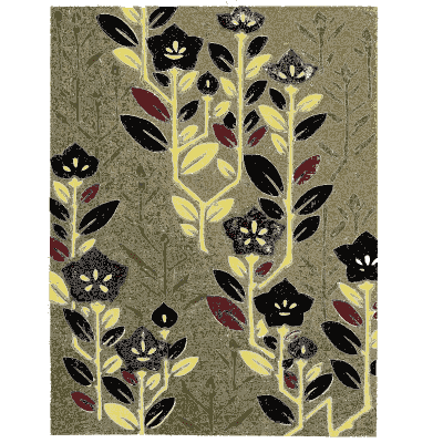 Flower stem pattern plate - Shin Bijutsukai, Issue 12 - 1902