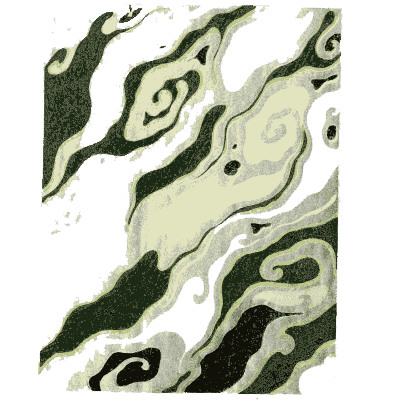 Cloud and stream pattern plate - Shin Bijutsukai, Issue 12 - 1902
