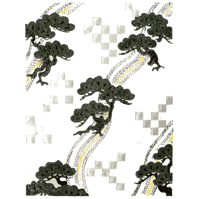 Pine grove pattern plate - Shin Bijutsukai, Issue 12 - 1902