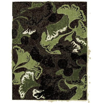 Wave and foliage pattern plate - Shin Bijutsukai, Issue 12 - 1902