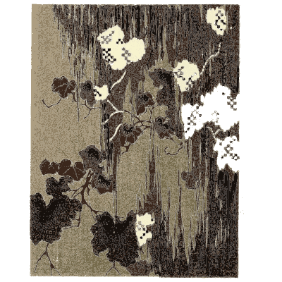 Mottled foliage pattern plate - Shin Bijutsukai, Issue 13 - 1902