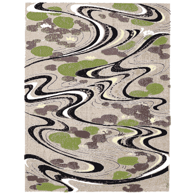 Stream and leaf pattern plate - Shin Bijutsukai, Issue 13 - 1902