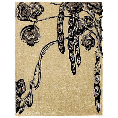 Hanging seed pod pattern plate - Shin Bijutsukai, Issue 13 - 1902