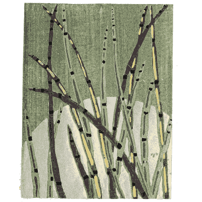 Bamboo thicket pattern plate - Shin Bijutsukai, Issue 13 - 1902