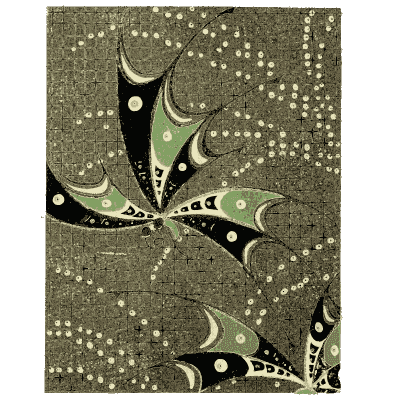 Leaf and speckle pattern plate - Shin Bijutsukai, Issue 14 - 1902