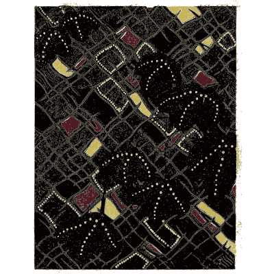 Grid and flower pattern plate - Shin Bijutsukai, Issue 14 - 1902