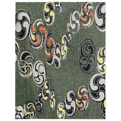 Wave scroll pattern plate 01 - Shin Bijutsukai, Issue 16 - 1902