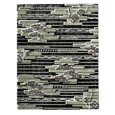 Banded stripe pattern plate - Shin Bijutsukai, Issue 16 - 1902
