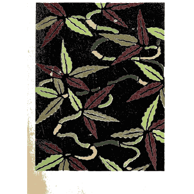 Leaf spray pattern plate - Shin Bijutsukai, Issue 16 - 1902