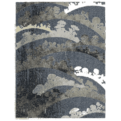 Wave and cloud pattern plate - Shin Bijutsukai, Issue 16 - 1902