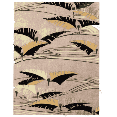 Crane and wave pattern plate - Shin Bijutsukai, Issue 17 - 1902