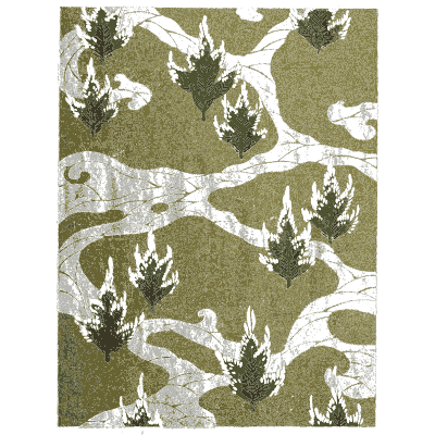 Wave and cloud pattern plate - Shin Bijutsukai, Issue 17 - 1902