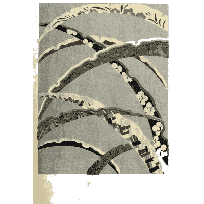 Bamboo and cloud pattern plate - Shin Bijutsukai, Issue 17 - 1902