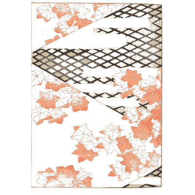 Maple leaf and net pattern plate - Shin Bijutsukai, Volume 2 - 1902