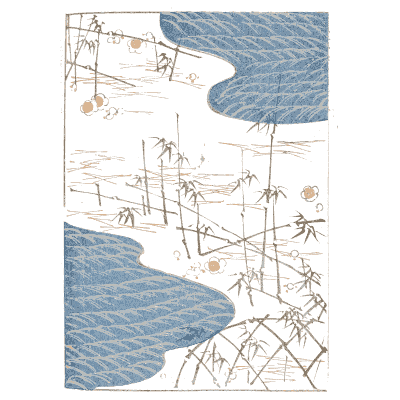 Net and grass pattern plate - Shin Bijutsukai, Volume 2 - 1902