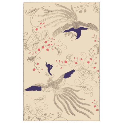 Phoenix and flower pattern plate - Shin Bijutsukai, Volume 2 - 1902