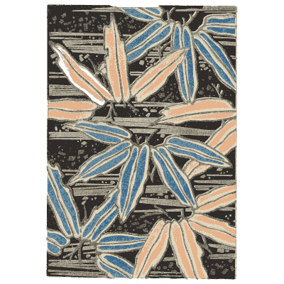Bamboo panel plate on black - Shin Bijutsukai, Volume 2 - 1902