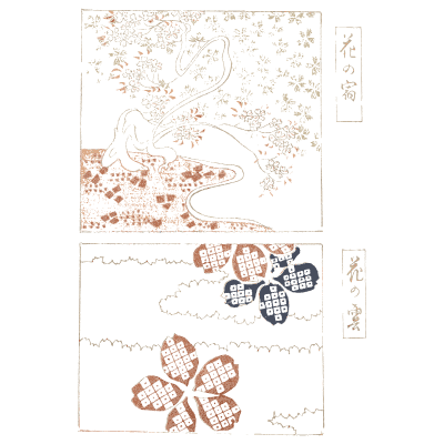 Faint blossom pattern plate - Shin Bijutsukai, Volume 2 - 1902