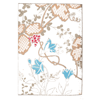 Mottled flower pattern plate - Shin Bijutsukai, Volume 2 - 1902