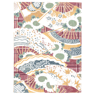 Fan and wave pattern plate 02 - Shin Bijutsukai, Volume 2 - 1902