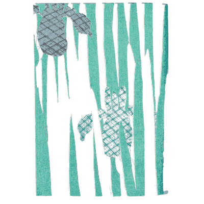 Bamboo pattern plate in green - Shin Bijutsukai, Volume 2 - 1902