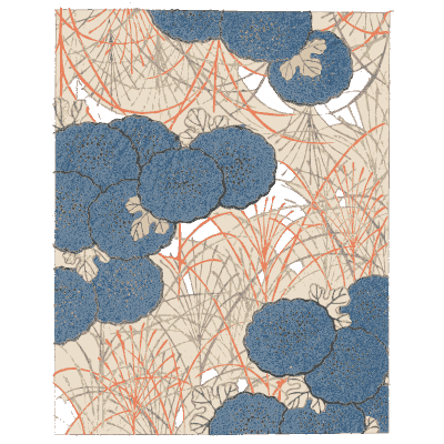 Blue cloud pattern plate - Shin Bijutsukai, Volume 2 - 1902