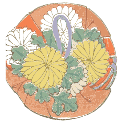 Chrysanthemum roundel plate - Shin Bijutsukai, Volume 2 - 1902