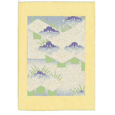 Framed landscape pattern plate - Shin Bijutsukai, Volume 2 - 1902