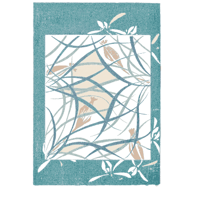 Grass panel plate in teal - Shin Bijutsukai, Volume 2 - 1902