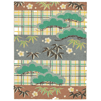 Pine and lattice pattern plate - Shin Bijutsukai, Volume 2 - 1902
