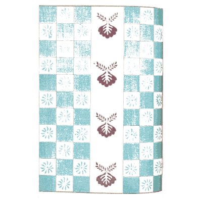 Chequer and leaf crest pattern plate - Shin Bijutsukai, Volume 2 - 1902