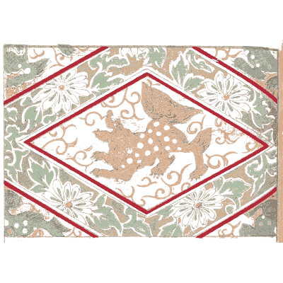 Diamond panel with spotted animal plate - Shin Bijutsukai, Volume 2 - 1902