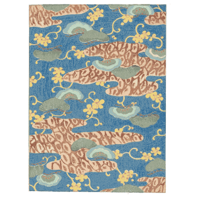 Cloud and shore pattern plate - Shin Bijutsukai, Volume 2 - 1902