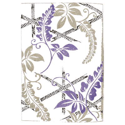 Wisteria and lace pattern plate - Shin Bijutsukai, Volume 2 - 1902