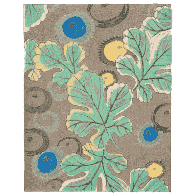 Leaf and roundel panel plate - Shin Bijutsukai, Volume 2 - 1902