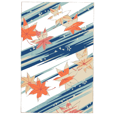 Maple and stripe pattern plate - Shin Bijutsukai, Volume 2 - 1902