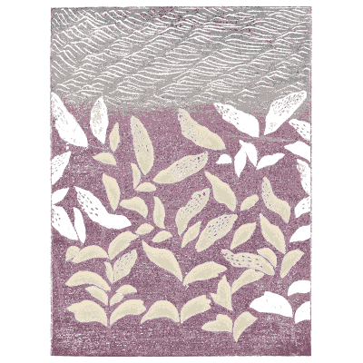 Leaf pattern plate on plum - Shin Bijutsukai, Volume 2 - 1902