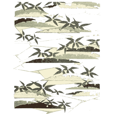Bamboo sprig pattern plate - Shin Bijutsukai, Issue 18 - 1902