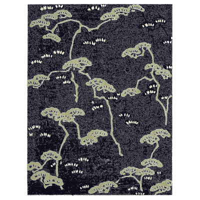 Pine pattern plate on navy - Shin Bijutsukai, Issue 18 - 1902