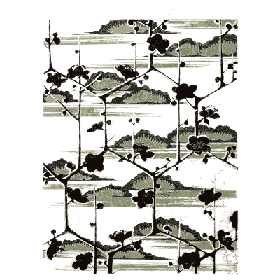 Landscape band pattern plate - Shin Bijutsukai, Issue 18 - 1902