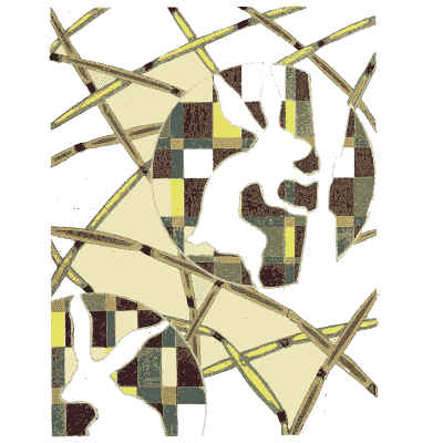 Lattice collage pattern plate - Shin Bijutsukai, Issue 19 - 1902