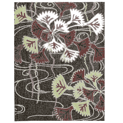 Dianthus and stream pattern plate - Shin Bijutsukai, Issue 19 - 1902