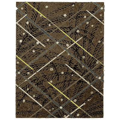 Diagonal lattice pattern plate - Shin Bijutsukai, Issue 19 - 1902