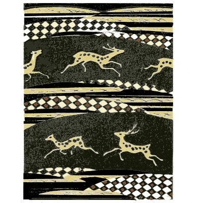 Deer band pattern plate - Shin Bijutsukai, Issue 19 - 1902